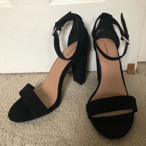 Torrid Black Ankle Strap Heel Sandal